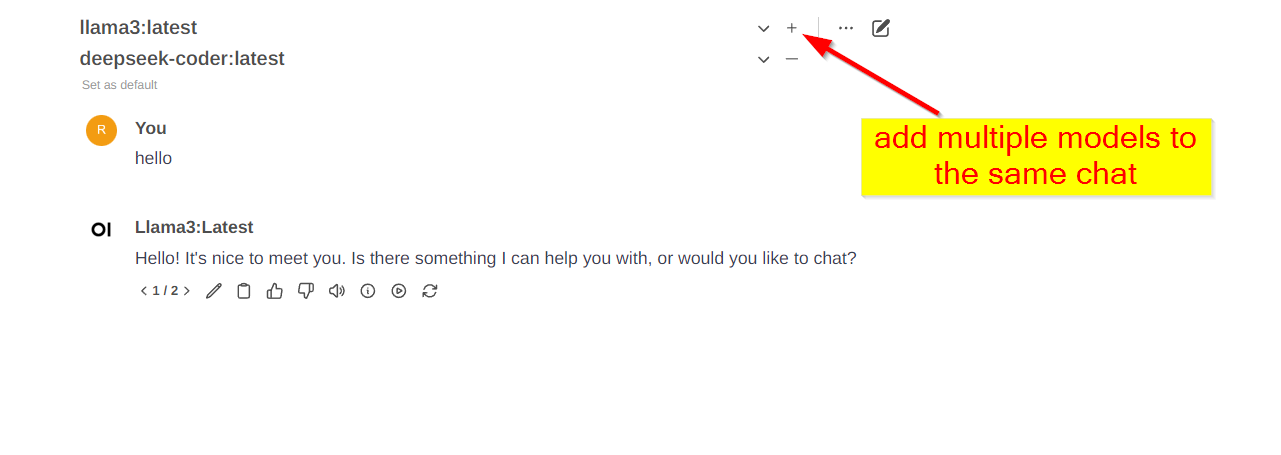 add multiple models to the chat